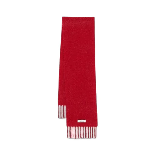 Logo Patch Fringed Scarf