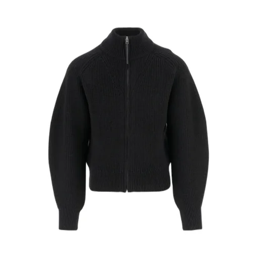 Zip-Up Knitted Cardigan