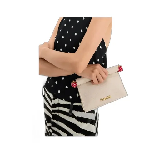 Logo Plaque Clutch Bag