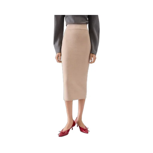 The Doppio Knit Midi-Length Skirt