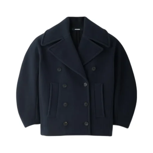 Double-Breasted Long-Sleeved Coat