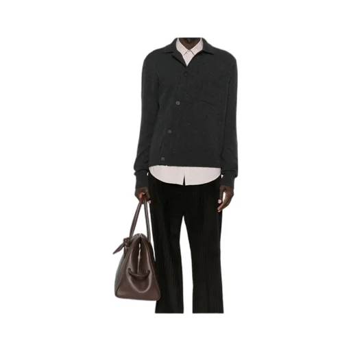 Collared Asymmetric Button-Up Jacket