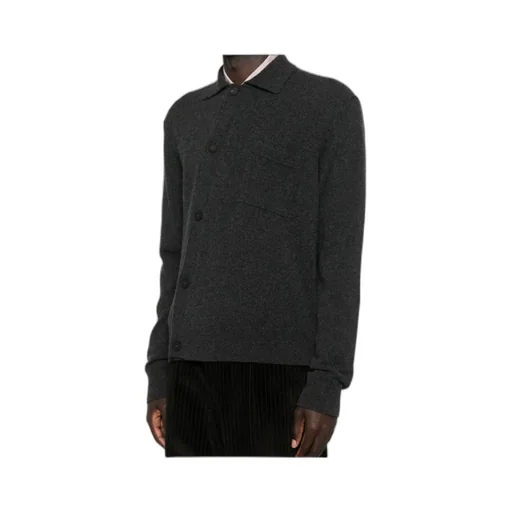 Collared Asymmetric Button-Up Jacket