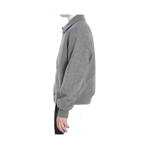 Logo Embroidered Ribbed Hem Jacket