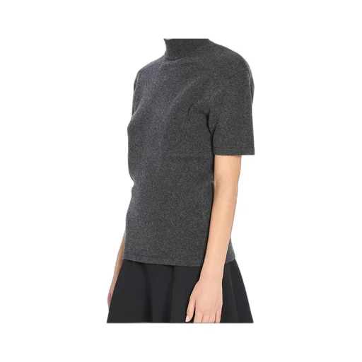 High Neck Short Sleeve Sweater