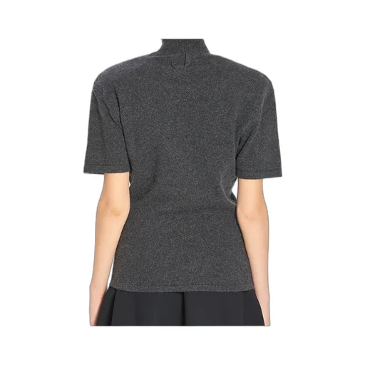 High Neck Short Sleeve Sweater