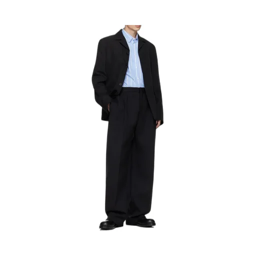 Buttoned Collarless Blazer