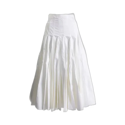 High Waisted Pleated Midi Skirt