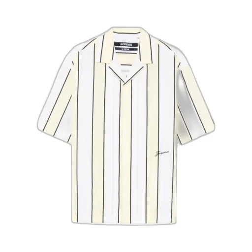 Logo Embroidered Striped Shirt