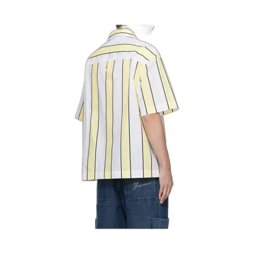 Logo Embroidered Striped Shirt