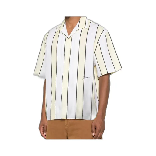 Logo Embroidered Striped Shirt