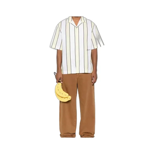 Logo Embroidered Striped Shirt