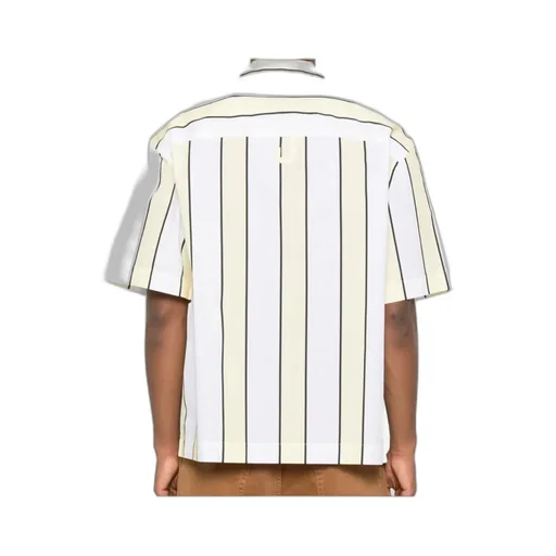 Logo Embroidered Striped Shirt