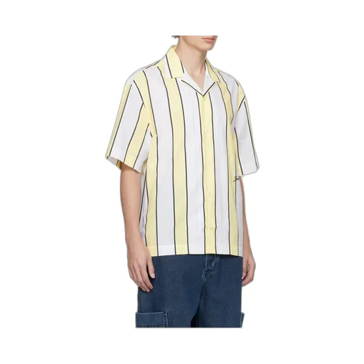 Logo Embroidered Striped Shirt