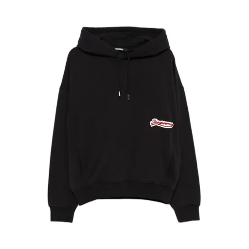 Logo Patch Drawstring Hoodie