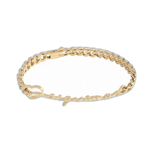 Logo Plaque Chained Bracelet
