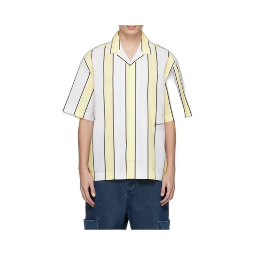 Logo Embroidered Striped Shirt