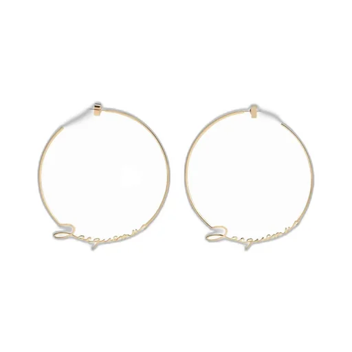 Logo Plaque Hoop Earrings