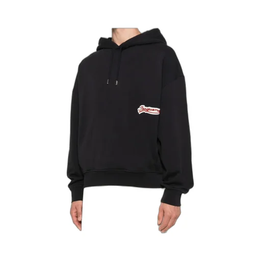 Logo Patch Drawstring Hoodie