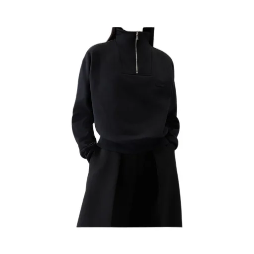 The Gros Grain Zipped-Rollneck Sweatshirt