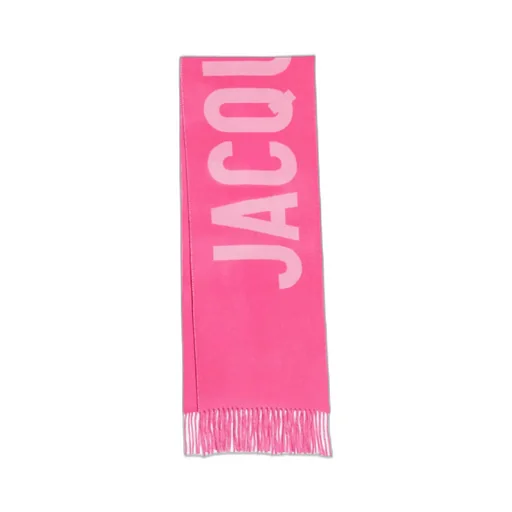 Logo Detailed Fringed Edge Scarf