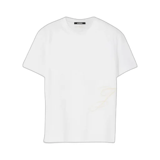 Logo Embroidered Straight Hem T-Shirt