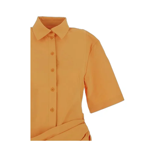 Camisa Draped Mini Shirt Dress
