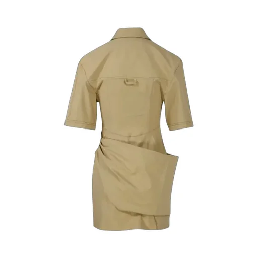 Camisa Draped Mini Shirt Dress