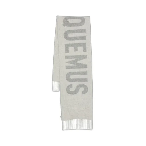 Logo Detailed Fringed Edge Scarf
