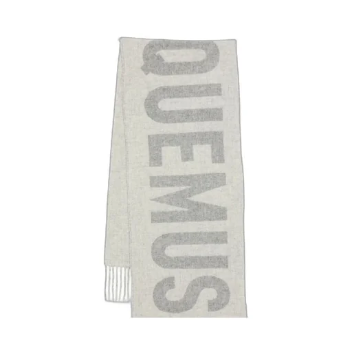 Logo Detailed Fringed Edge Scarf
