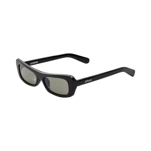 Capri Crocodile-Effect Rectangular Sunglasses