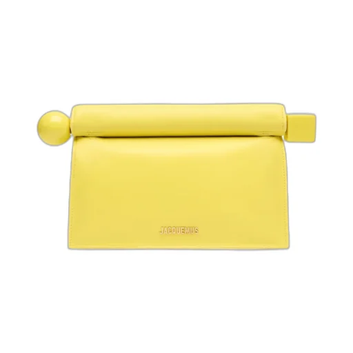 Jacquemus La Pochette Rond Carré Logo Plaque Clutch Bag