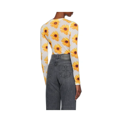 All-Over Patterned Crewneck Top