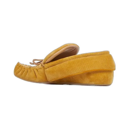 Corduroy Slip-On Flat Shoes