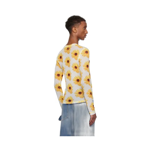 All-Over Patterned Crewneck Top