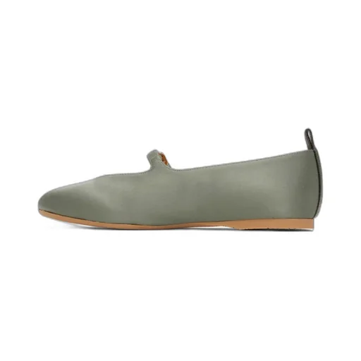 Pin-Button Belted Ballet Shoes