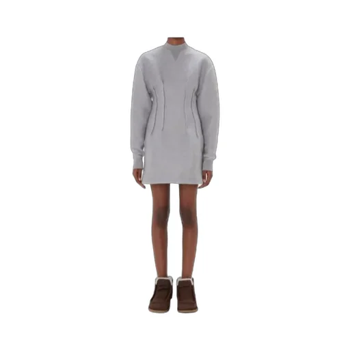 Textured Long Sleeved Hourglass Dress