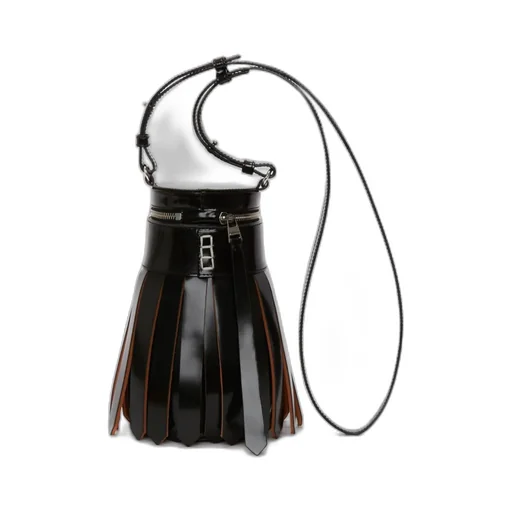 Tassel Detailed Zipped Shoulder Bag