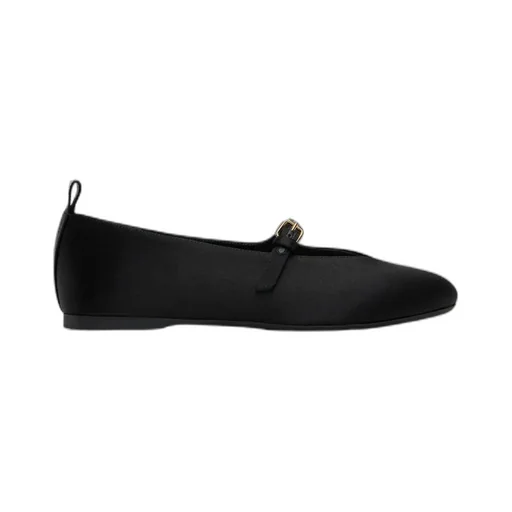 Pin-Button Belted Ballet Shoes
