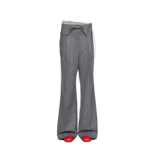 Double-Waist Wool Trousers
