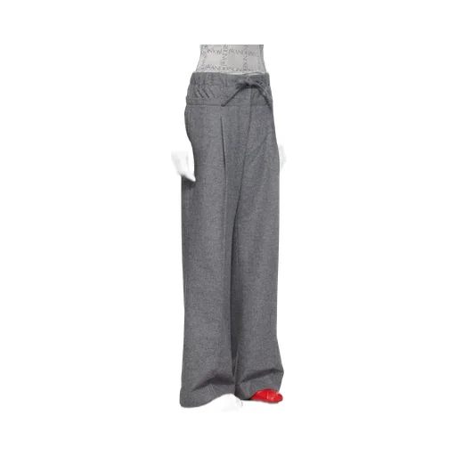 Double-Waist Wool Trousers