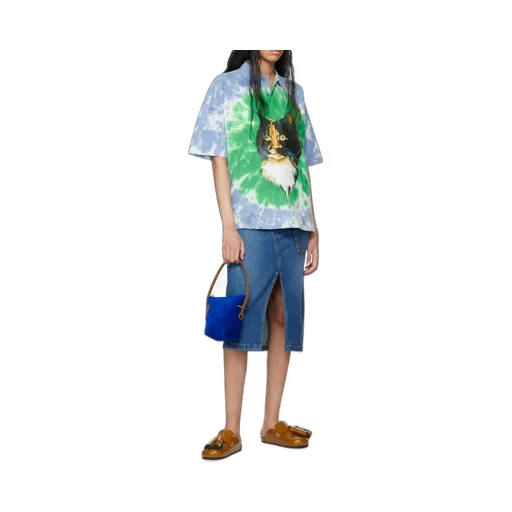 Logo Patch Twisted Midi Skirt