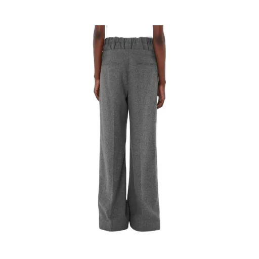 Double-Waist Wool Trousers