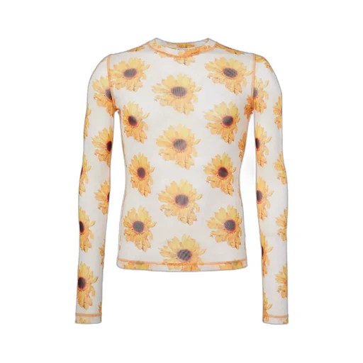 All-Over Patterned Crewneck Top