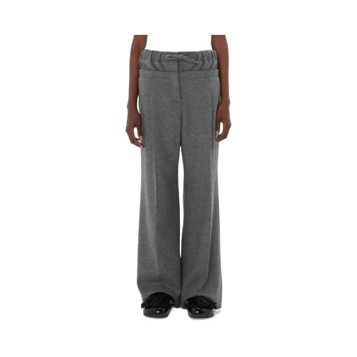 Double-Waist Wool Trousers
