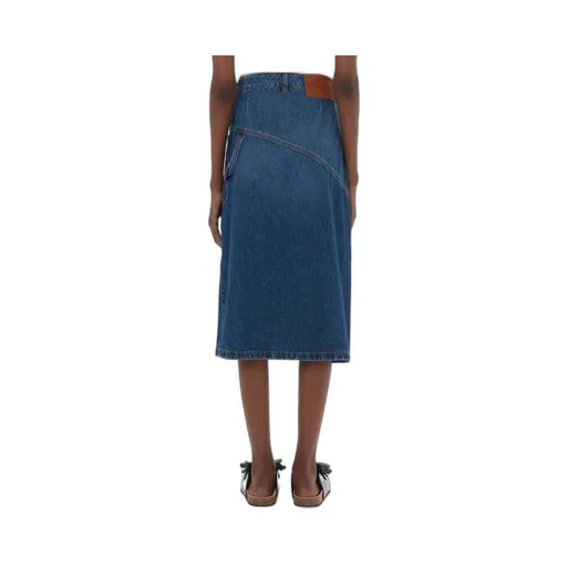 Logo Patch Twisted Midi Skirt