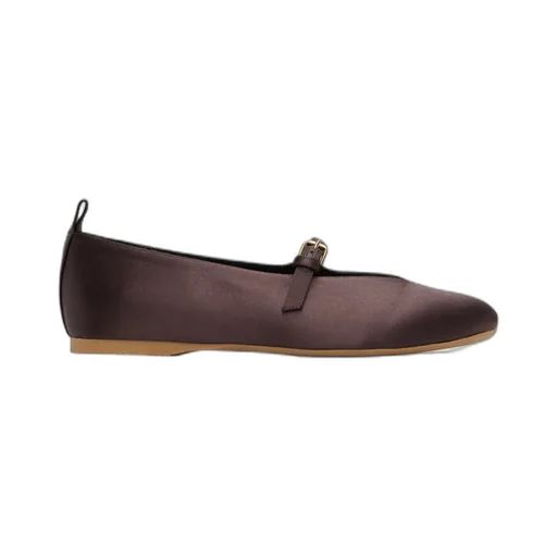 Pin-Button Belted Ballet Shoes