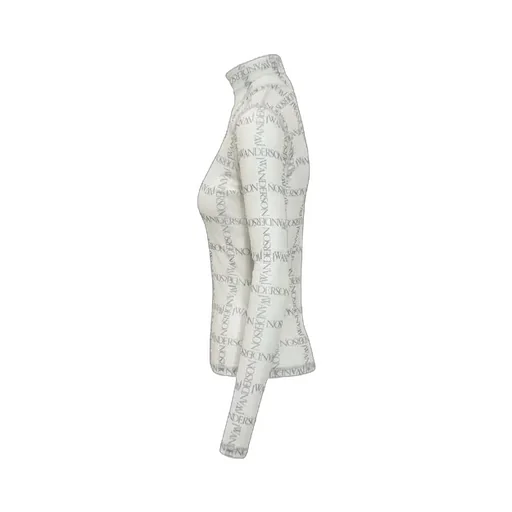 Logo Printed Semi-Sheer Top