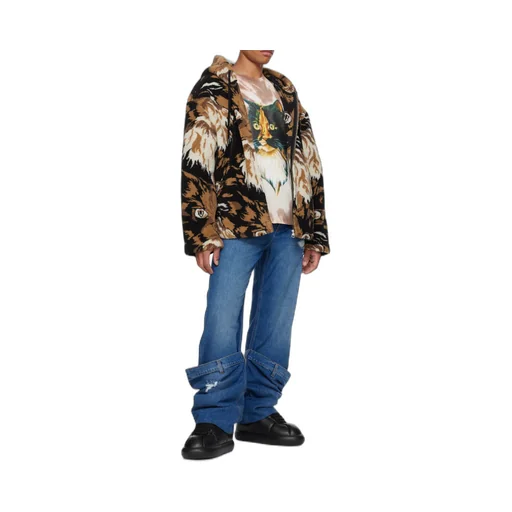 Cat-Printed Tie-Dye T-Shirt