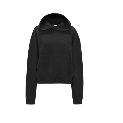 Logo Embroidered Drop Shoulder Hoodie